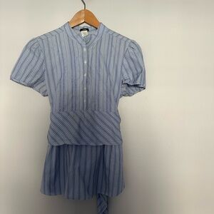 J. Crew Blue Striped Women's Top